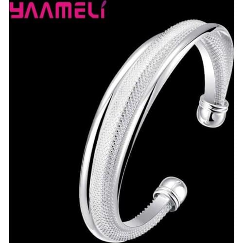 Original 925 Sterling Silver Retro Twisted Open Bracelets For Women Trendy Fashion Bangle Wholesale Unique Jewelry Free shipping