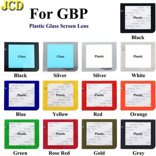 JCD Plastic Glass Lens For GBP Screen Glass Lens For Gameboy Pocket Lens Protector W/ Adhensiveparts