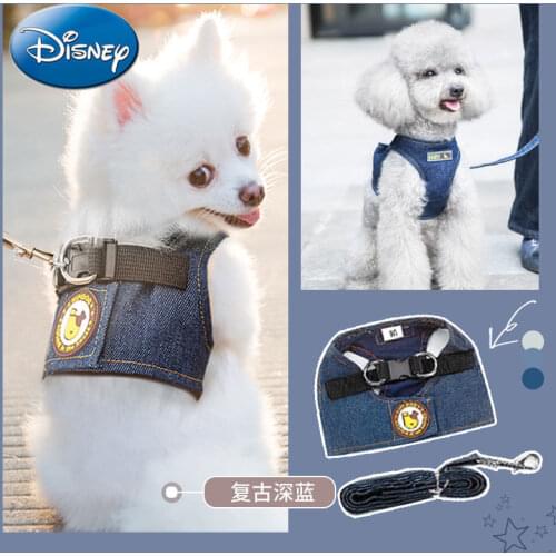 Disney Dog Leash Vest-style Dog Chain Walking Dog Leash Cat Walking Cat Leash Teddy Small Dog Collar Dog Supplies