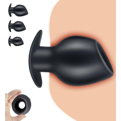 Silicone Anus Dilator Hollow Anal Plug Gay Sex Toys Speculum Prostate Massager Huge Butt Plug For Couples Anal Sex Toy Butt Plug