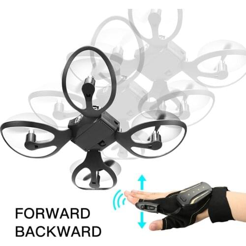 Mini Drone Glove Control Gesture Sensing Foldable RC Helicopter Aircraft With Camera 480P RC Drone Aerial Quadcopter Toys
