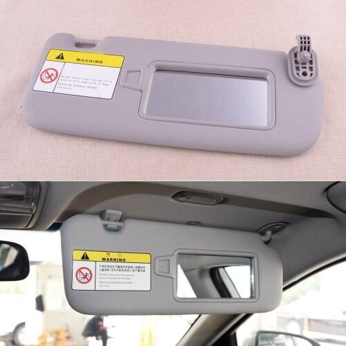 Grey Front Right Passenger Side Sun Visor With Makeup Mirror Car Accessories Fit For Hyundai Elantra AD 2017 2018 2019