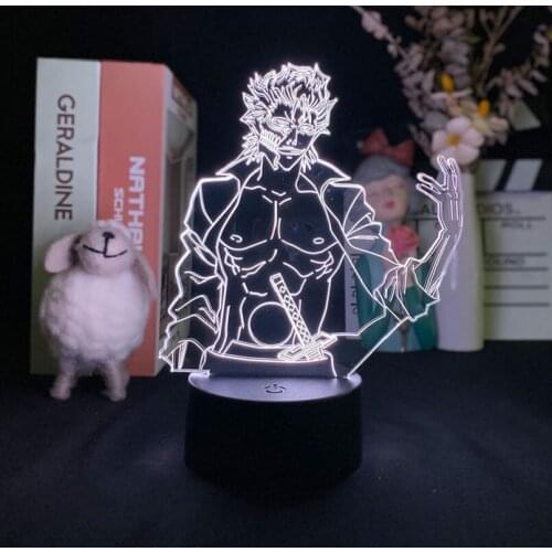 3D LED Night Light Acrylic Grimmjow Jaegerjaquez USB Desk Lamp with Lava Base Anime RGB Color Nightlight Kids Fans Birthday Gift