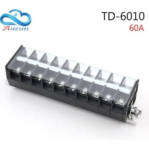 TD-6010 rail terminal block combination terminal block 10-position terminal block 60A660V