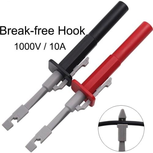 4mm Circuit Test Clip Test Clip Piercing Probes Set Nickel Plated Surface PA Insulation Test Clamp For Car Circuit Detection