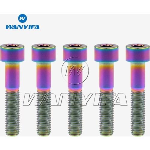 Wanyifa 5Pcs M8X40mm Titanium Ti GR5 Standard DIN912 Bolts Screws Allen Bolt Cylinder Head Hex Socket Head Cap Screw