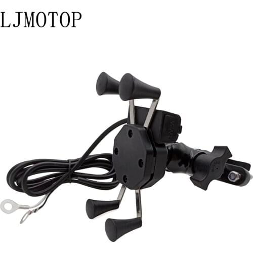 Chargeable Motorcycle GPS Phone holder Wired USB Universal Mount For HONDA CBR500R/CB500F/X GROM RC51 / RVT1000 SP-1/SP-2