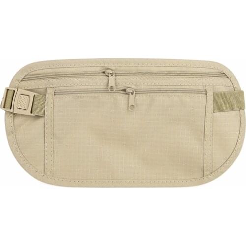 THINKTHENDO Women Men Travel Pouch Hidden Compact Security Money Waist Belt Bag Pocket 26cm x 13cm