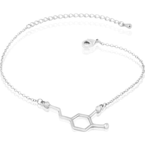 1Pc New Dopamine Molecule Bracelet Dainty Chemistry Charm Bracelets For Women Girls Fashion Sinece Jewelry Lucky Gift