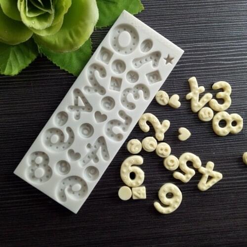 1PC Number Shaped Fondant Silicone Mold Craft Chocolate Baking Mold kitchen Pastry Tool Cake Decorating Tools L131