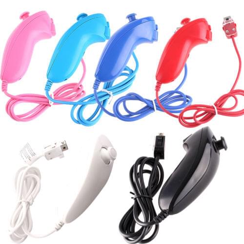 10pcs/lot New Multi Color Nunchuck Game Controller remote Game Handle for Wii