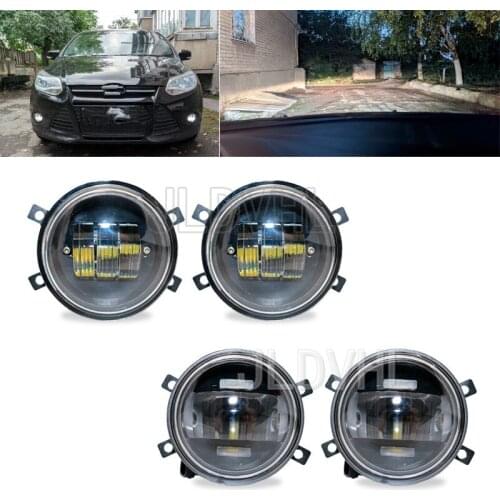 2x LED Fog Light Amber White lamp PTF For Ford Focus 2 3/Rеnаult/Suzuki/Nissan/Реugеоt/Мitsubishi/Lada Niva 4x4 Urban Headlights