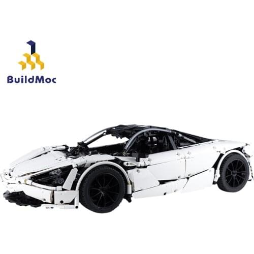 BuildMOC 3176 PCS Speed Champions MOC-46762 1:8 720S Racing Car Technical Set Building Blocks Vehicles Collection Toys Gifts