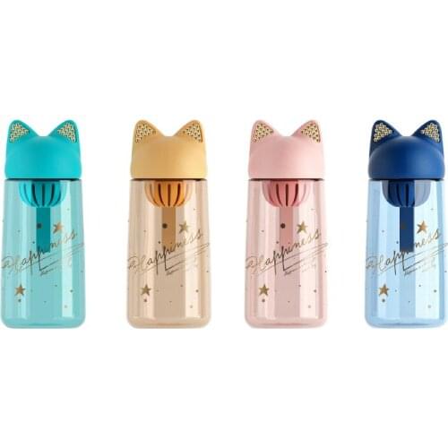 350ml Kawaii Cup Water Bottle BPA Free Creative Waterfles Bottle with Portable Rope Travel Tea Cup Motivational Botella De Agua