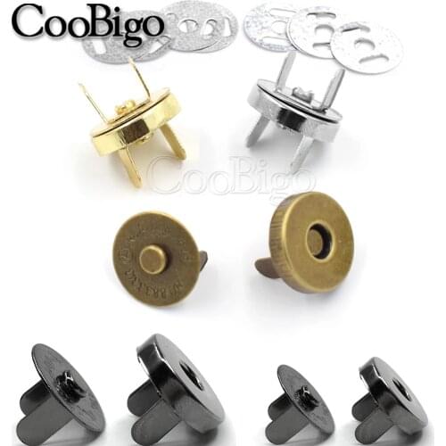 50set Magnetic Snap Fasteners Clasps Buttons Handbag Purse Wallet Craft Bags Leather Parts Accessories 14mm 18mm