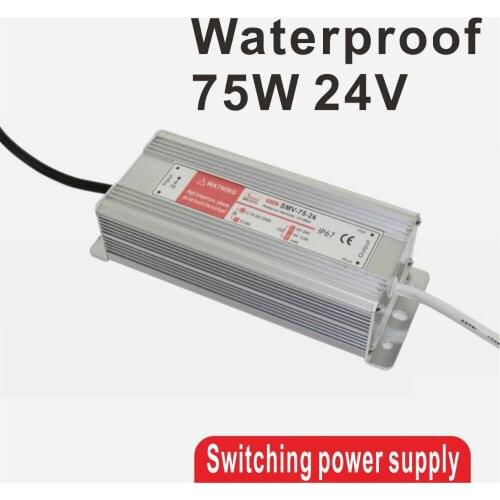 75W 24V 3.2A Waterproof outdoor Single DC Output Switching power supply LED DRIVER AC TO DC