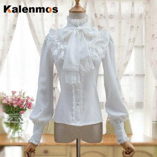 Blouses Women Lolita Sweet Warm and Rabbit Ears Bowknot Pocket Korean Outside Cloak Fall Clothes for Women Japan Sexy Shirts