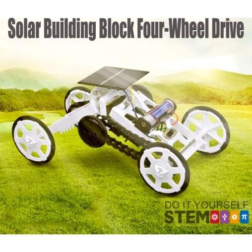 DIY Climbing Vehicle Newest STEM Solar Car Educational Engineering Blocks Car Science Kids Building Block Toys For Children