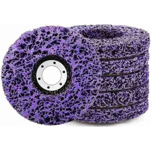 125mm 5Pcs Disc Abrasive Wheel for Cleaning and Removing Paint and Rust (Purple)