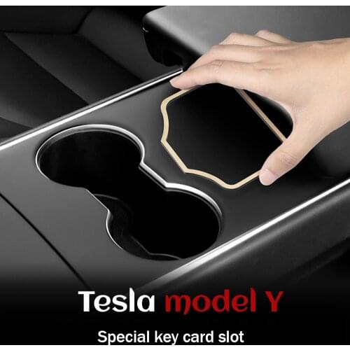 For tesla Model 3 model Y Car Engine Start Card Key Trim Frame Holder Fixer Limiting Sticker Accessories Model Three