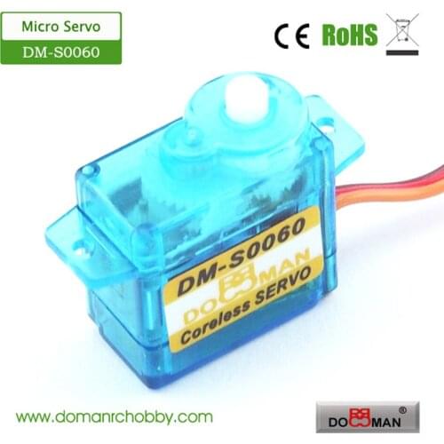 DOMAN 100pcs/lot DM-S0060 6g/0.10s/1.3kg.cm coreless rc servo for rc car