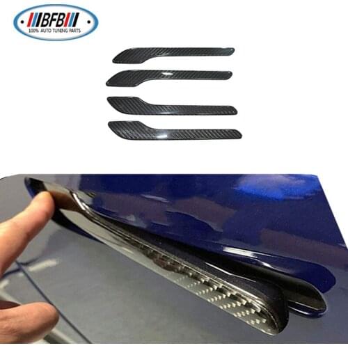 Glossy Matt Carbon Fiber Side Car Door Handle Cover Trim Sticker Fit For Tesla Model 3 2020 Car Styling