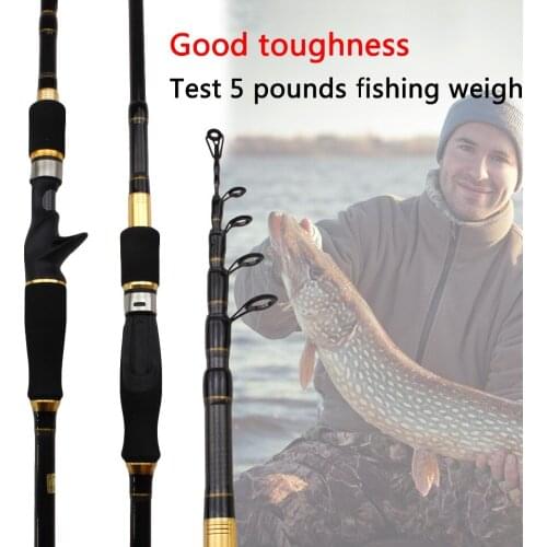 Carbon Rod M power lure 7g -28g 1.8M 2.1M 2.4M 2.7M Portable Telescopic Fishing Rod Spinning Fish Hand Fishing Tackle Sea Rod