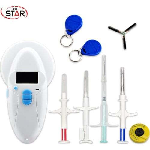 Pocket size scanner ISO11784/5 FDX-A FDX-B EM4102 HDX animal chip reader pet identification rfid handheld reader for animal