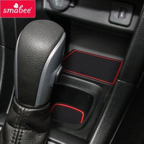 Smabee Gate slot pad For SUZUKI swift SPORT swift 1.2 Accessories,3D Rubber Car Mat 16pcs red/blue/white