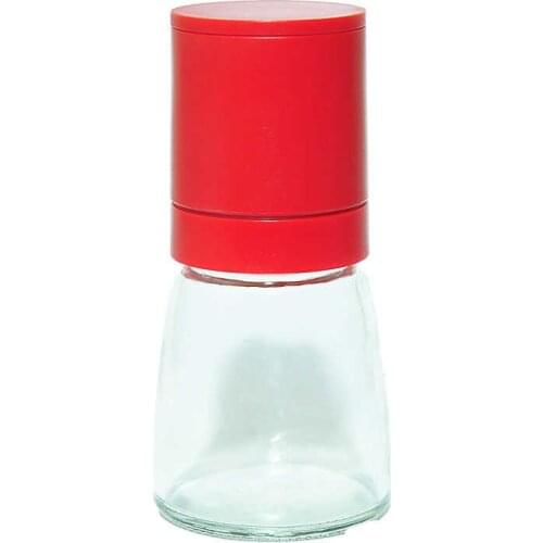 Salt Pepper Glass Mill Red
