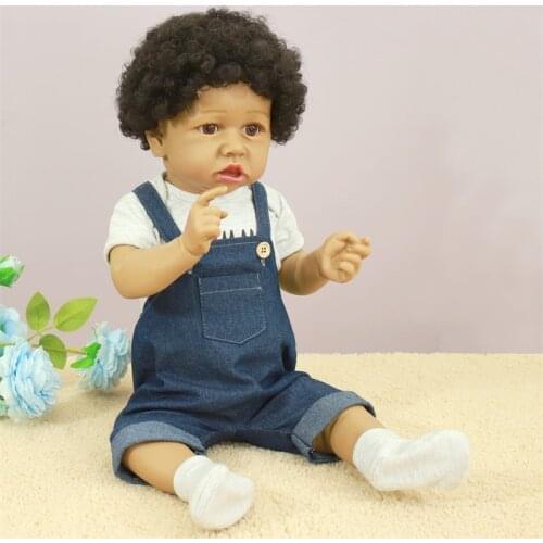 60cm Baby Boy Reborn Doll 24" Cute Realistic Newborn Baby Doll Soft Full Body Silicone Lifelike Doll For Christmas Surprice Gift