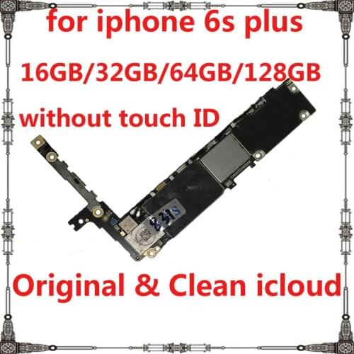Full chips unlocked Motherboard for iphone 6s plus 6sp 16GB 32GB 64GB 128GB without fingerprint for iphone 6s plus Mainboard