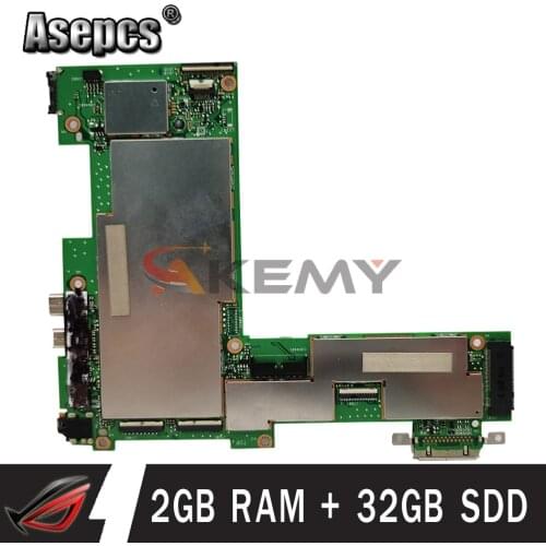 Akemy T100TAR notebook mainboard For asus T100TAR T100TA laptop motherboard mainboard with 2GB RAM + 32GB SDD tested full 100