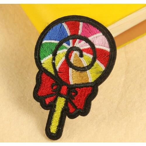 Cartoon Multicolor Embroidery Lollipop Can Ironing Applique Jeans Hats Accessories Repair Patch Stickers Cloth