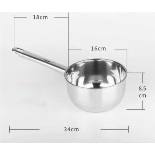 Stainless Steel Long Handle Water Scoop Kitchen Tools Tableware Chefs Special Tools for Kitchen Utensils Big Spoon 304 E11855