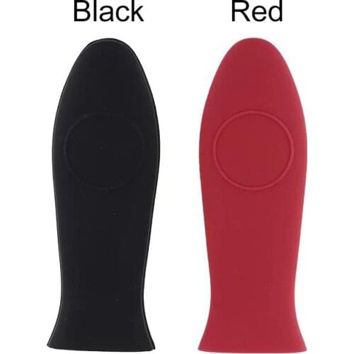 Non-Slip Heat Insulation Silicone Rubber Cookware Parts Potholder Cast Iron Skillet Grip Sleeve Cover Pots Pans Holder Handle N