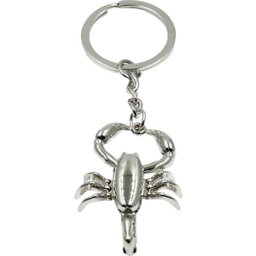 Punk Style Scorpion Shape Keychains Metal Scorpion Keyrings With Movable Legs Pendants DIY Men Jewelry Car Key Chain