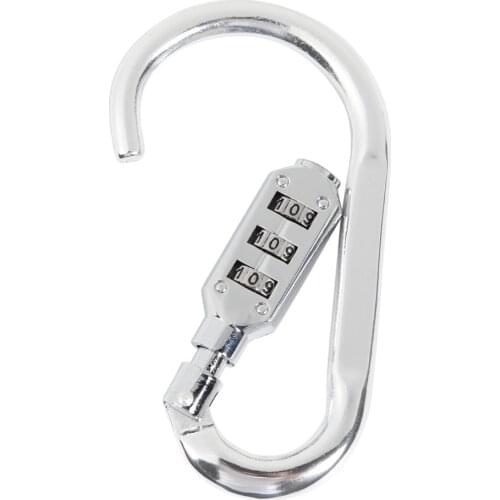 Bags Baggage Doors Carabiner Padlock 3 Dial Digit Password Lock Resettable Combination Secret Safe Code Anti-theft Locks