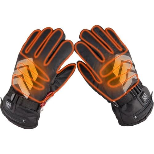 Three-speed Thermostat Electric Heating Reflective Duty Gloves Motorcycle Electric Car Heating Gloves Lithium Battery Powered E