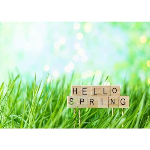 Spring Grassland Flare Bokeh Photo Background Custom Backdrops for Baby Children Family Easter Party Photocall Photography Props