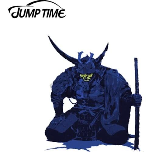 Jump Time 13 x 12cm For Japanese Blue Samurai Car Stickers Personality Decoration Decal Refrigerator RV Graphics