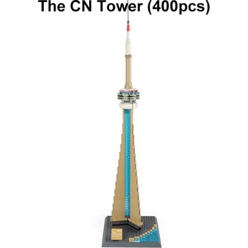 WANGE 400pcs 4215 World Famous Architecture Series Toronto CN Tower Model Building Blocks Bricks Children Educational Gift Toys