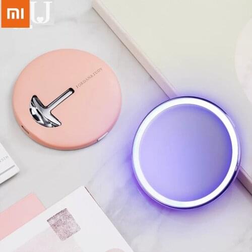 Xiaomi Youpin LED Makeup Mirror Blue Light Anti-inflammatory Rechargeable Cosmetic Mini Portable Touch Control Sensing Mirror