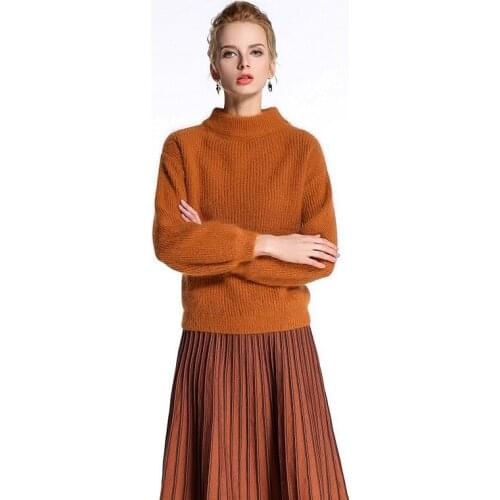 Poncho Women Sweaters And Pullovers Jumper 2019 Autumn And Winter New Womens Wear Warm Neck Collar Rabbit Hair Sweater Knitted