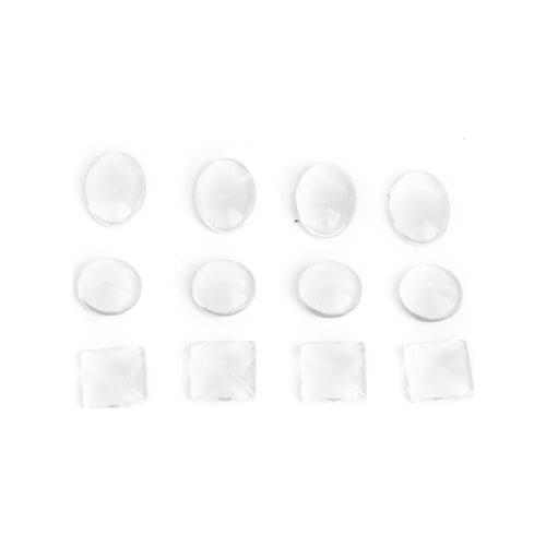 1Pack Round Square Oval Flat Round Flat Back Transparent Glass Cabochon Cameo Cover for DIY Jewelry Findings Wholesale Promotion