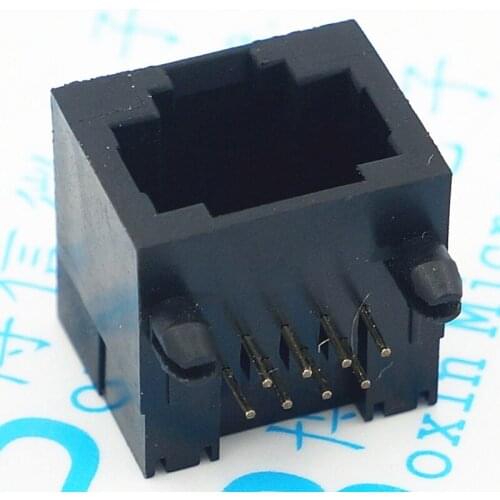 10PCS/LOT RJ45 56 All plastic Without light Without light 8-pin network plug socket All plastic network cable interface