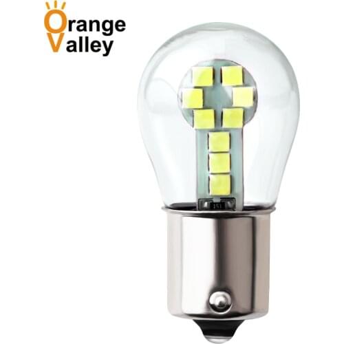 100Pcs P21W 1156 BA15S LED Bulbs Car Lights 1157 BAY15D Turn Signal Reverse Brake Light R5W 3030 LEDs Automobiles Lamp DRL