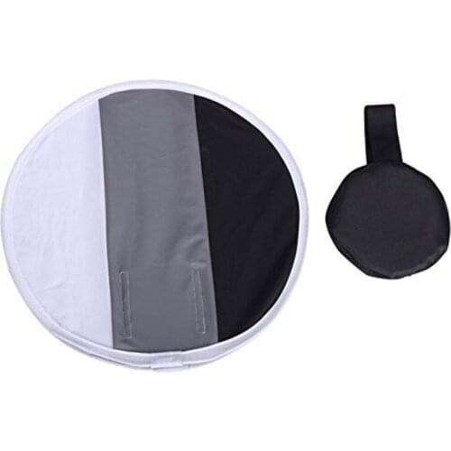 12 Inch (31cm) Round Flash Diffuser Softbox 18% 3 Color Grey/White/Black Card Board For Canon Nikon Sony pentax camera