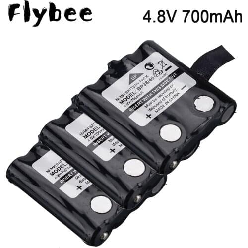 2pcs 4.8V 700mAh NI-MH Rechargeable Battery Pack For Uniden BP-38 BP-40 BT-1013 BT-537 GMR FRS 2Way Radio Lithium Battery Pack