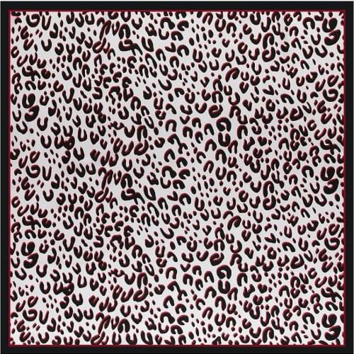 2021Designer Brand Luxury new style classic leopard print ladies silk scarf small square Neck Gaiter Shawl BeachCover Ups sjaal